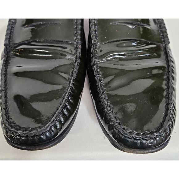 Tods Italy Dark Green Patent Leather Penny Loafers Size 41 - Picture 13 of 15
